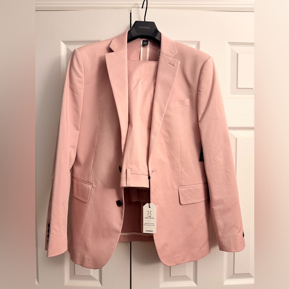 Express Men's Blush Pink Suit